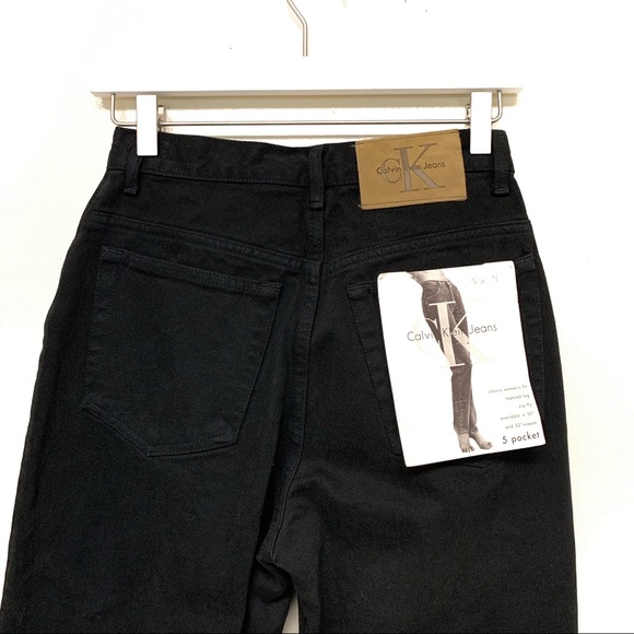 Vintage 90s Calvin Klein High Waisted Jeans Black - Picture 1 of 8